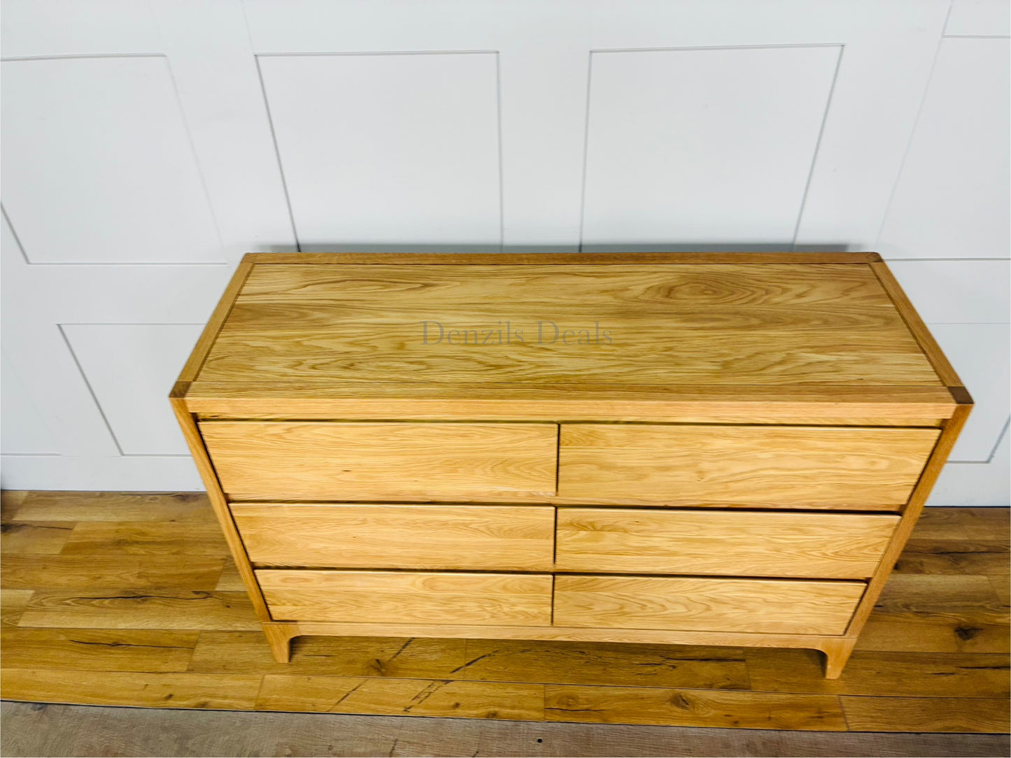 DURHAM Natural Oak 6 Drawer Chest, Oak Furnitureland