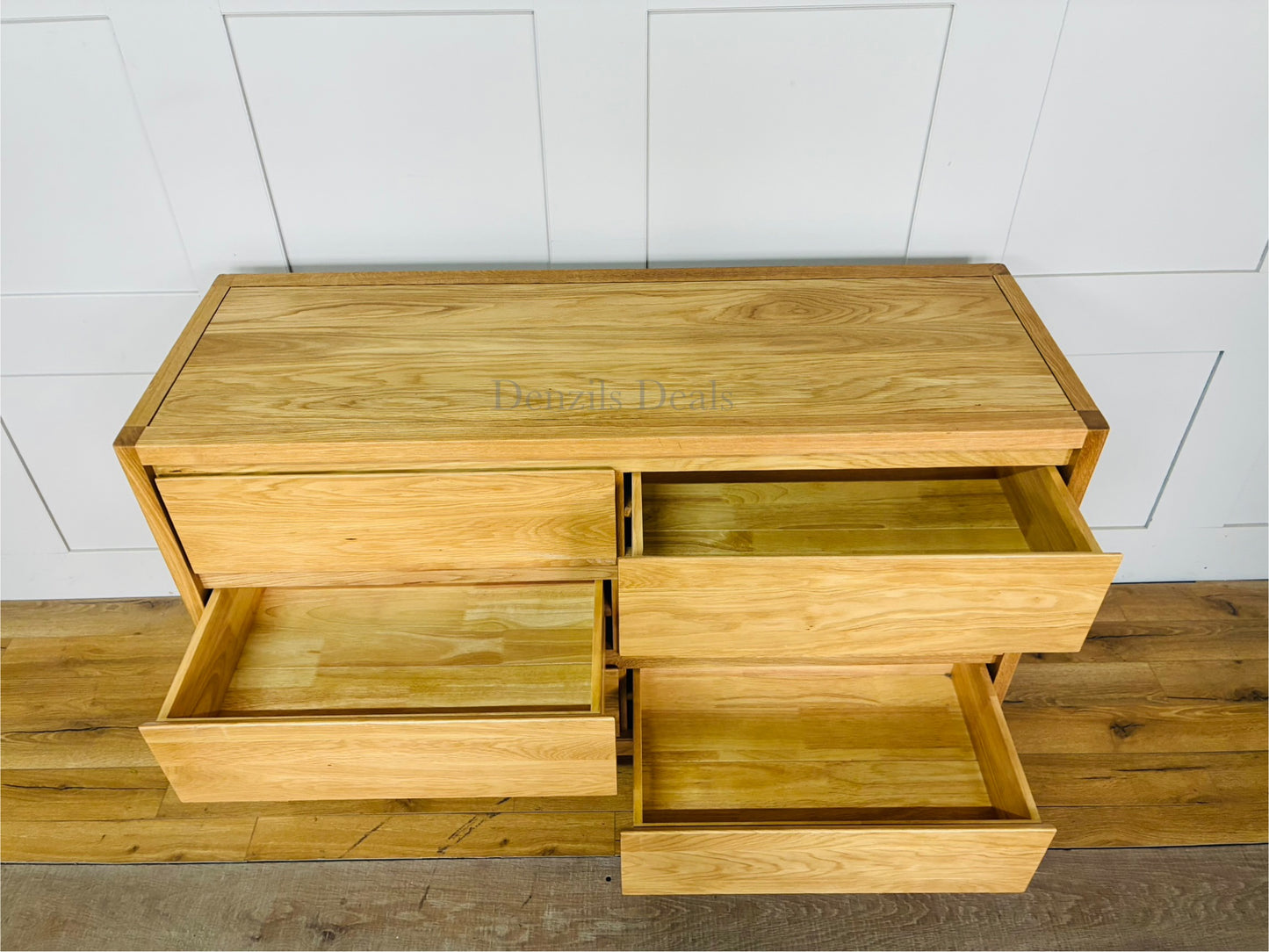 DURHAM Natural Oak 6 Drawer Chest, Oak Furnitureland