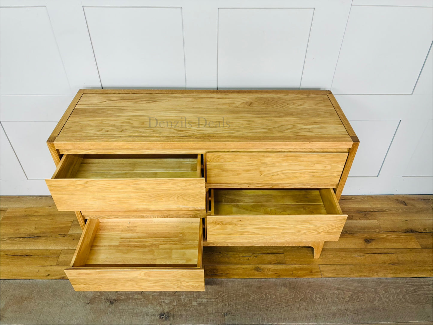DURHAM Natural Oak 6 Drawer Chest, Oak Furnitureland