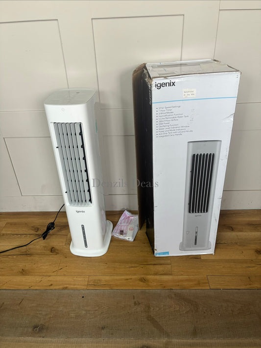 Igenix Evaporative Air Cooler with Remote LED 3 speed  Oscillation Timer IG9706 