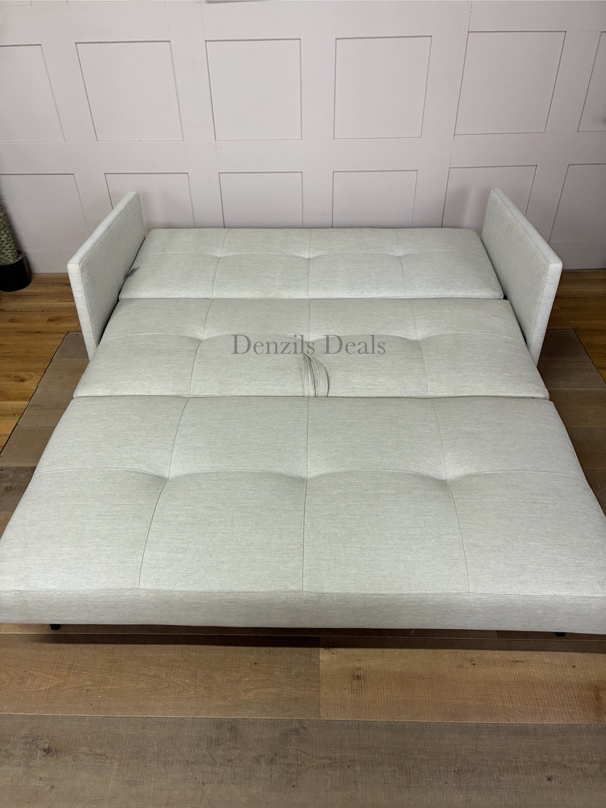 Innovation Living Cubed 160 Sofa Bed, Mixed Dance Natural, King-size 160×200cm sleeping area, OEKO-TEX certified comfort, and integrated storage box. Ideal for small living spaces. 