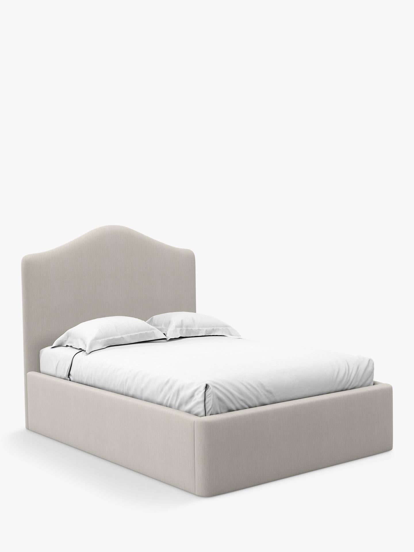 John Lewis Alice Ottoman Storage Bed Frame, Super King Size, Cotton Effect Beige.