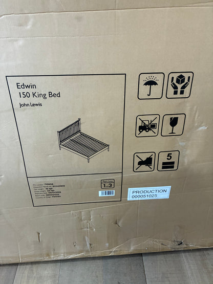 John Lewis Edwin Bed Frame, King Size, Stained Oak