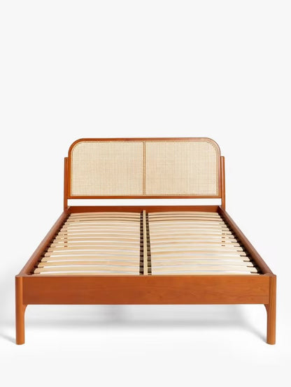 John Lewis Rattan Kingsize Bed Cherry 