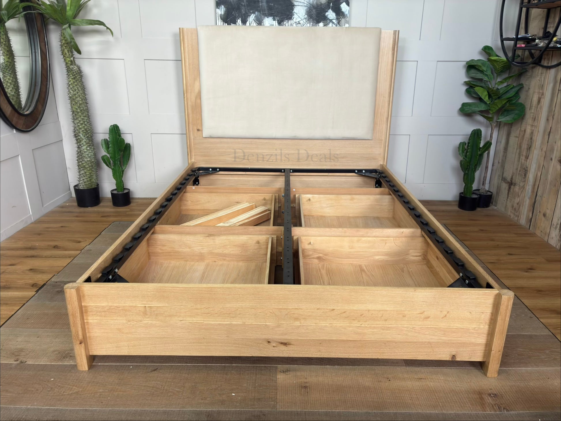 John Lewis Rest 4 Drawer Bed Frame, King, Natural Wood