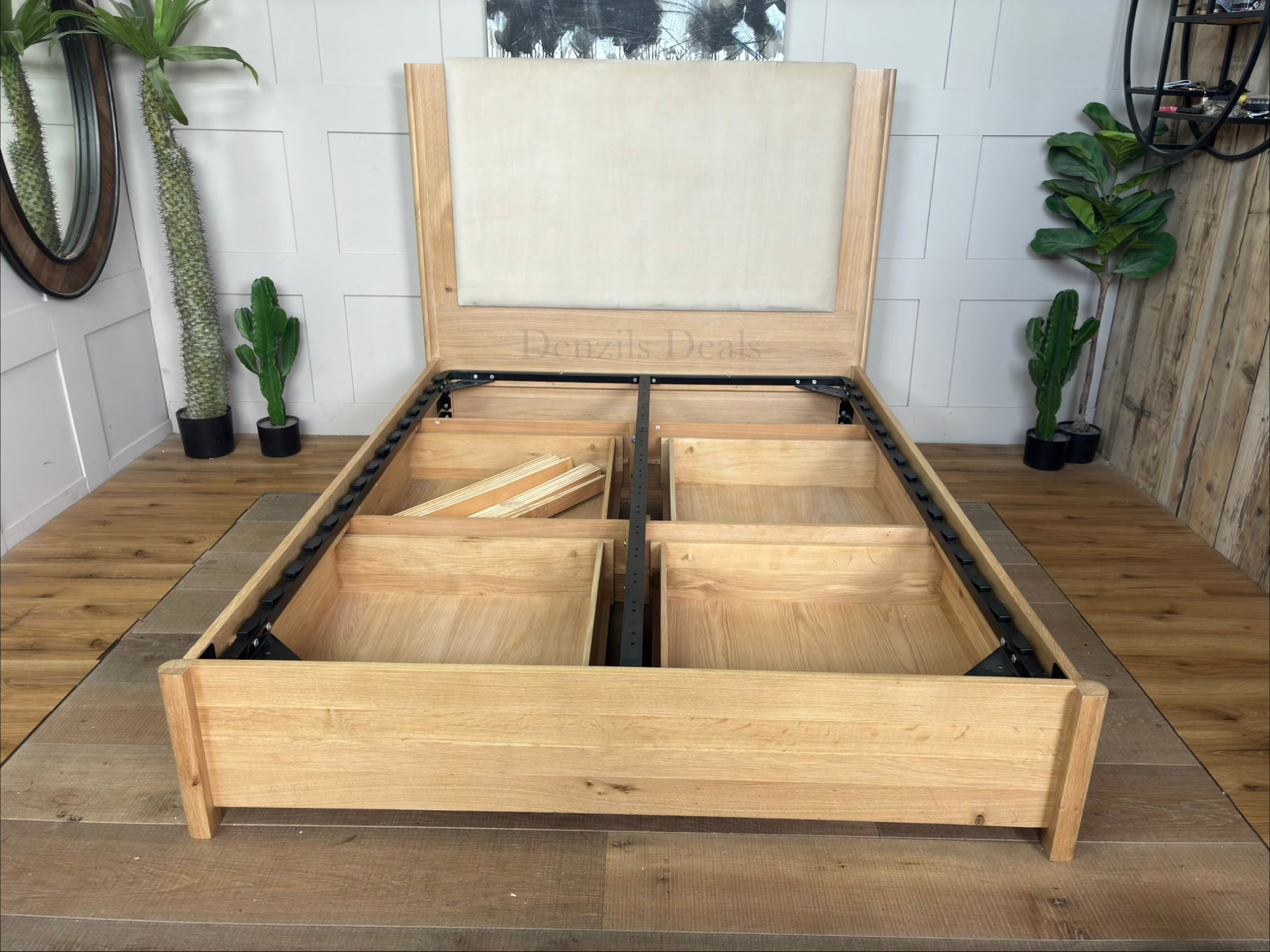 John Lewis Rest 4 Drawer Bed Frame, King, Natural Wood