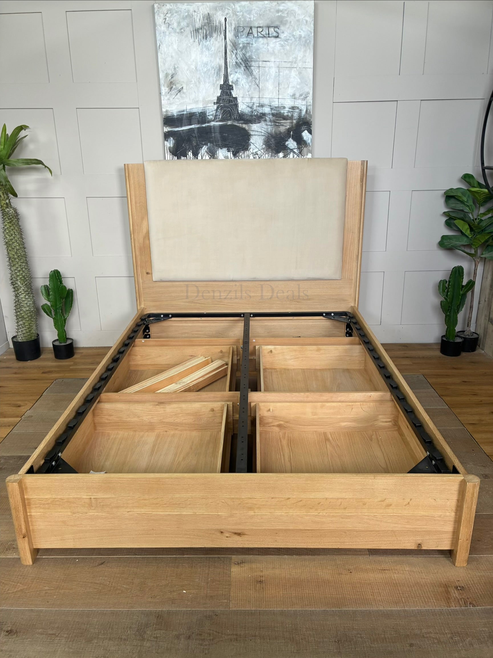 John Lewis Rest 4 Drawer Bed Frame, King, Natural Wood