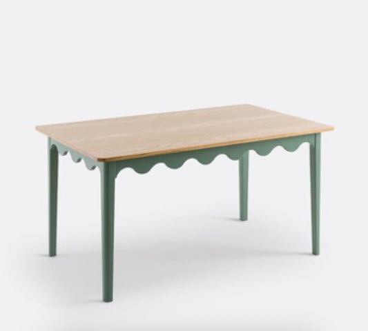 La Redoute Interieurs Kristen rectangular dining table with a rounded oak veneer top and solid birch legs