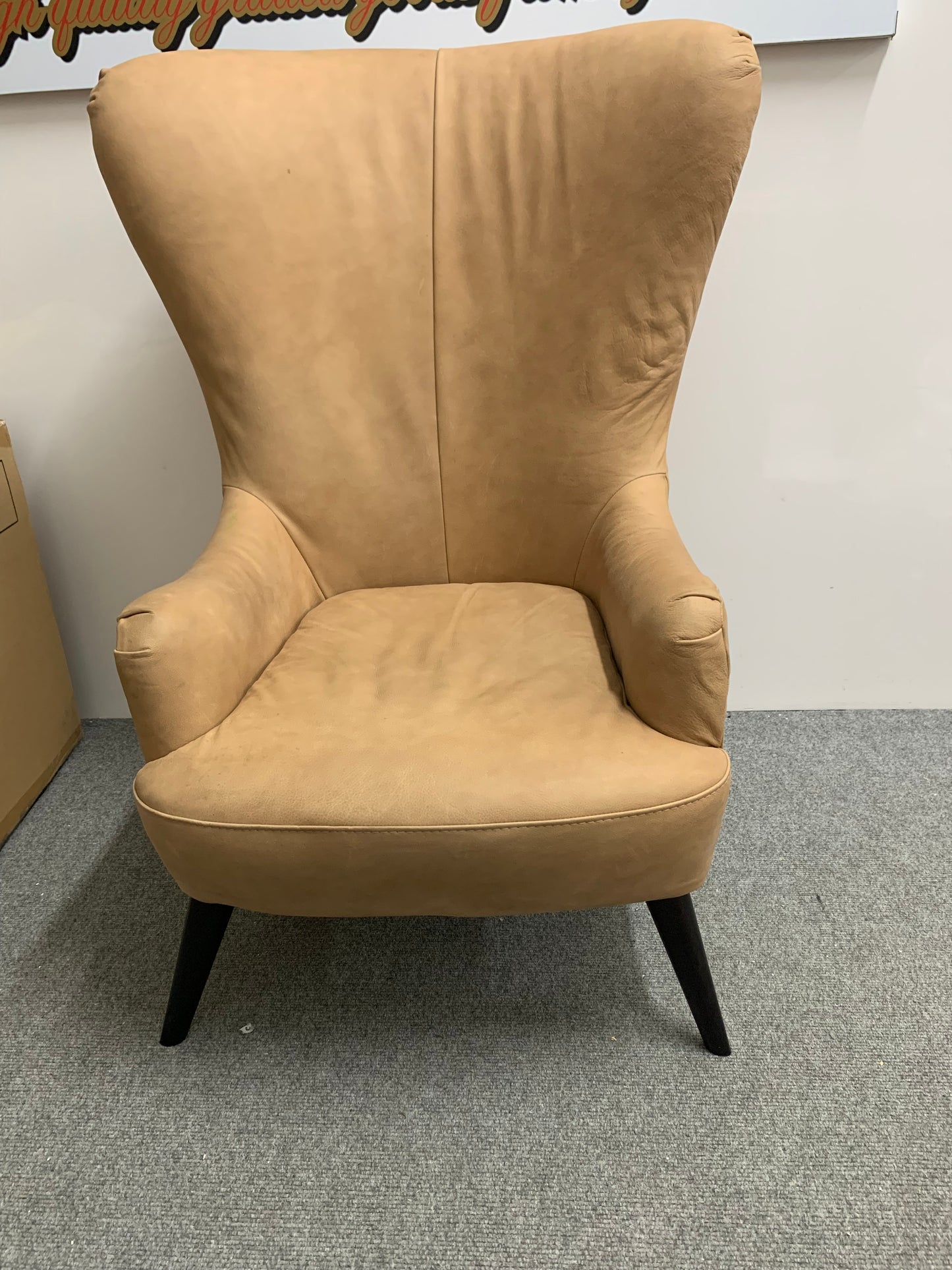 MADE.COM Bodil Accent Armchair, Tan Leather