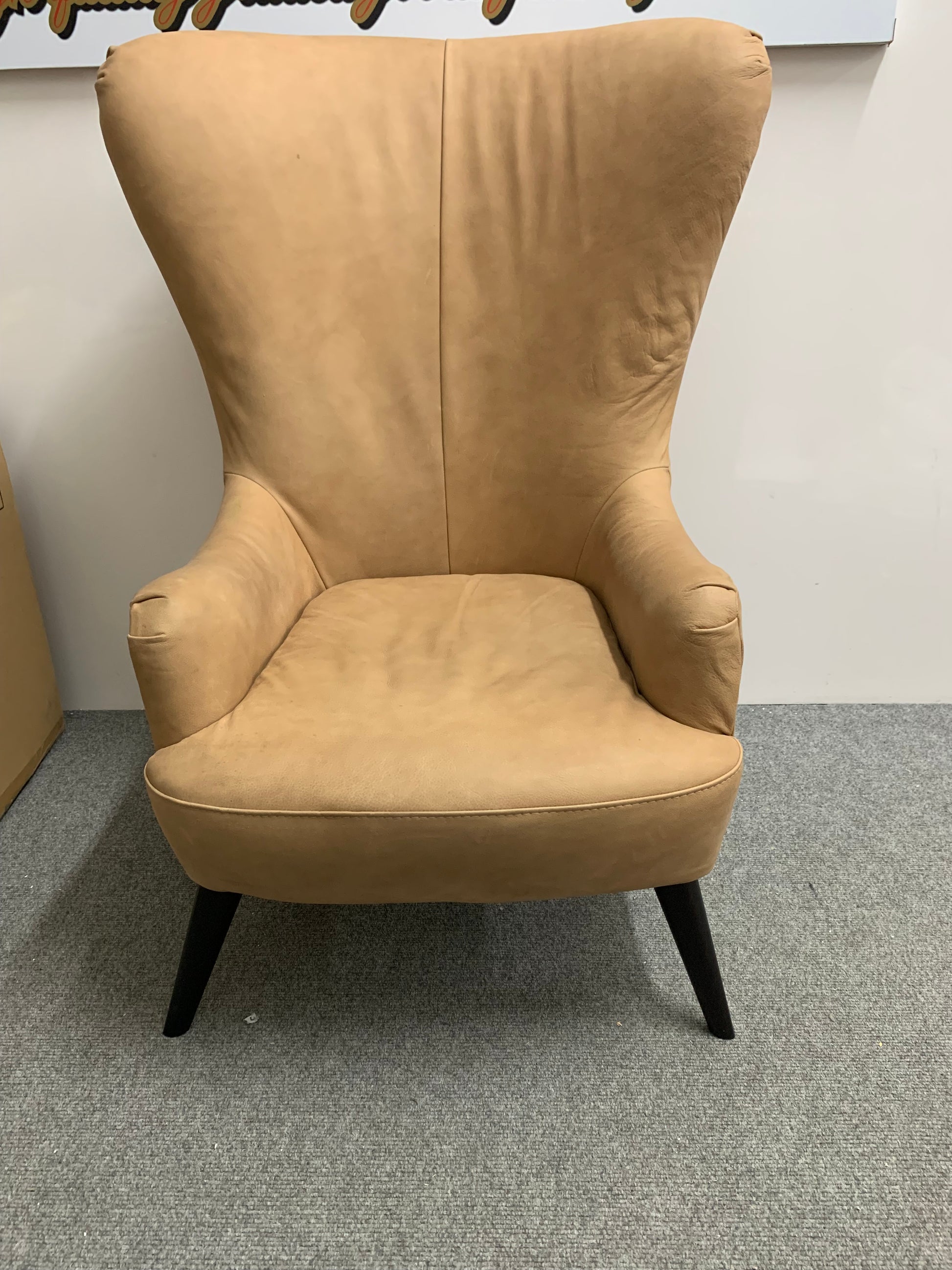 MADE.COM Bodil Accent Armchair, Tan Leather