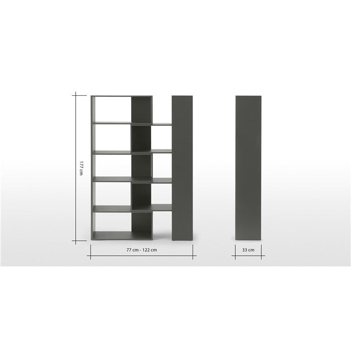 MADE.COM Essentials Yumi Extending Shelving, Grey a functional, modern piece of furniture designed to adjust seamlessly to your home storage layout