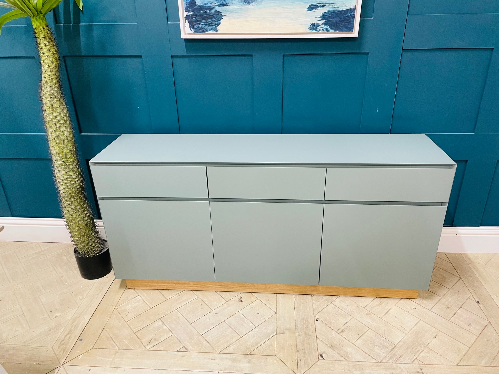 MADE.com Elsdon large sideboard in green with high-quality MDF finish for home storage