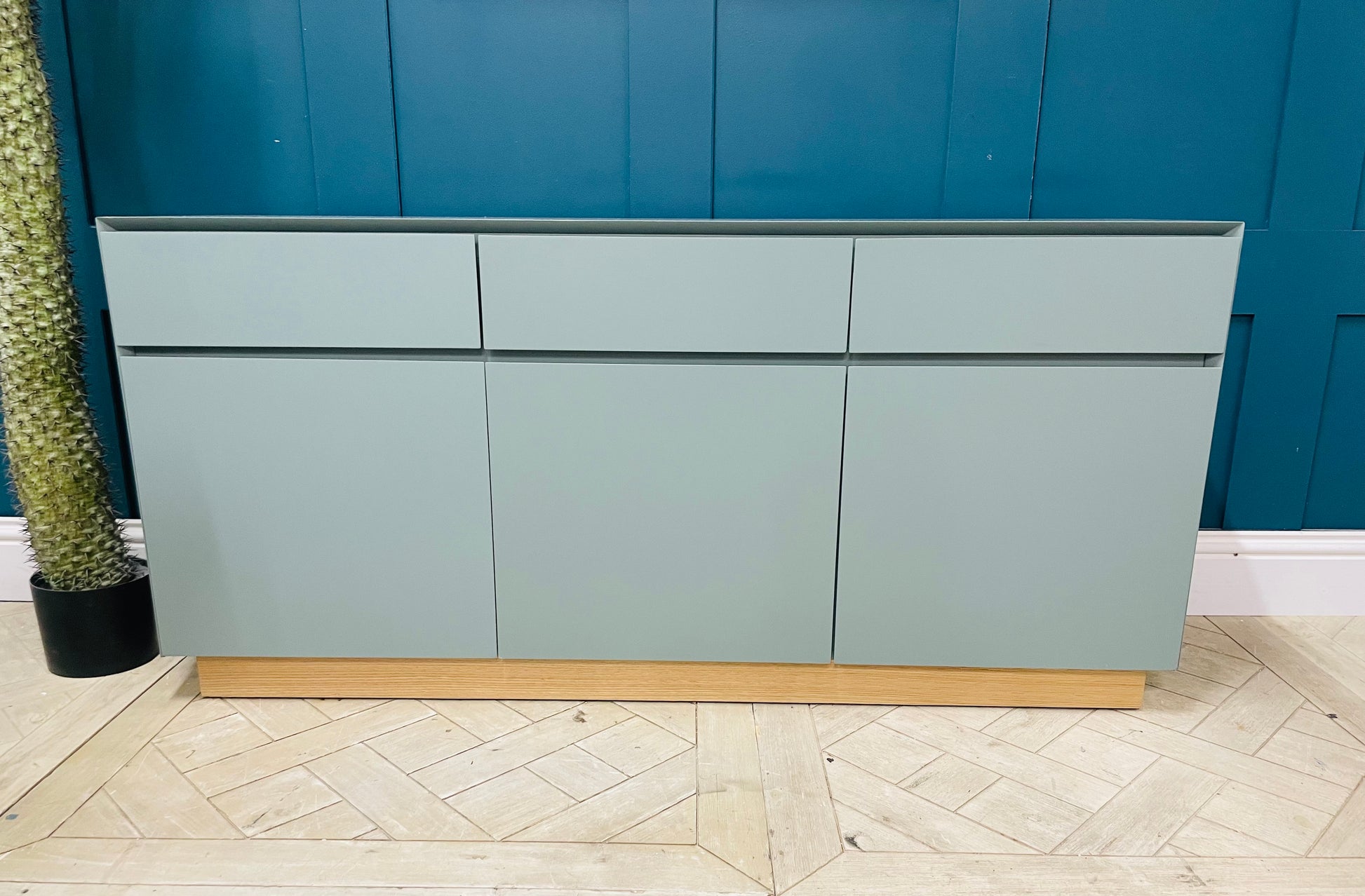 MADE.com Elsdon large sideboard in green with high-quality MDF finish for home storage