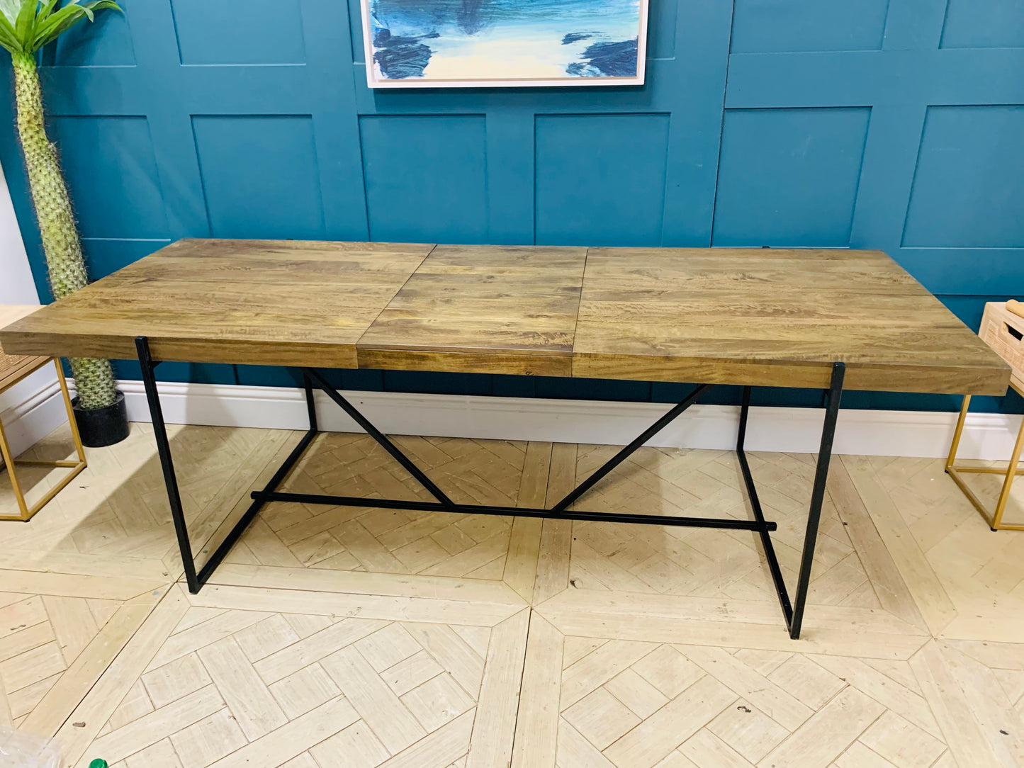 MADE.com Morland dark mango wood 6 to 8 seat extending dining table