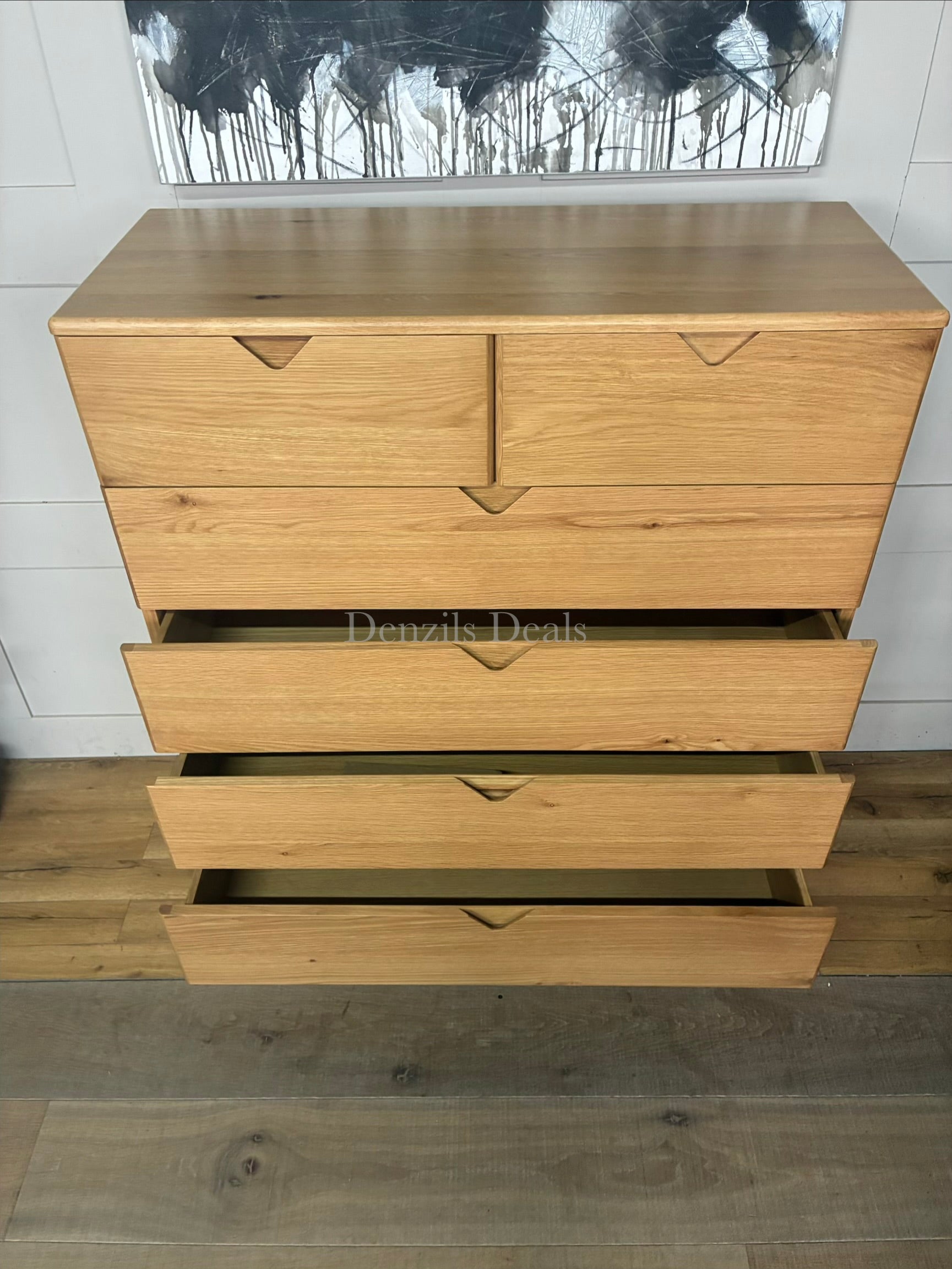 Mid-century modern oak 3-drawer chest by John Lewis.