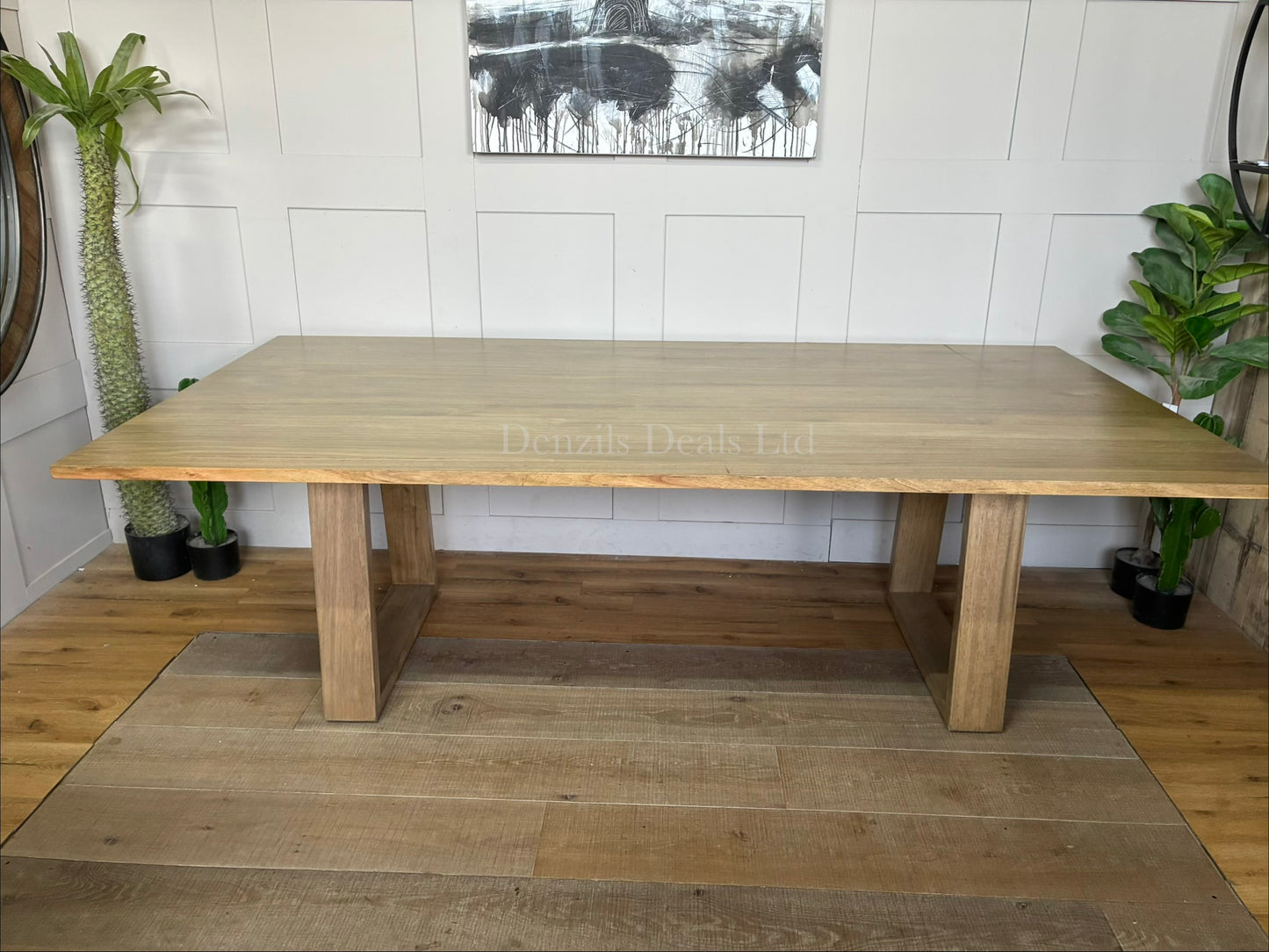 Nick Scali Natami dining table in solid South American Ash with minimalist Scandinavian design."