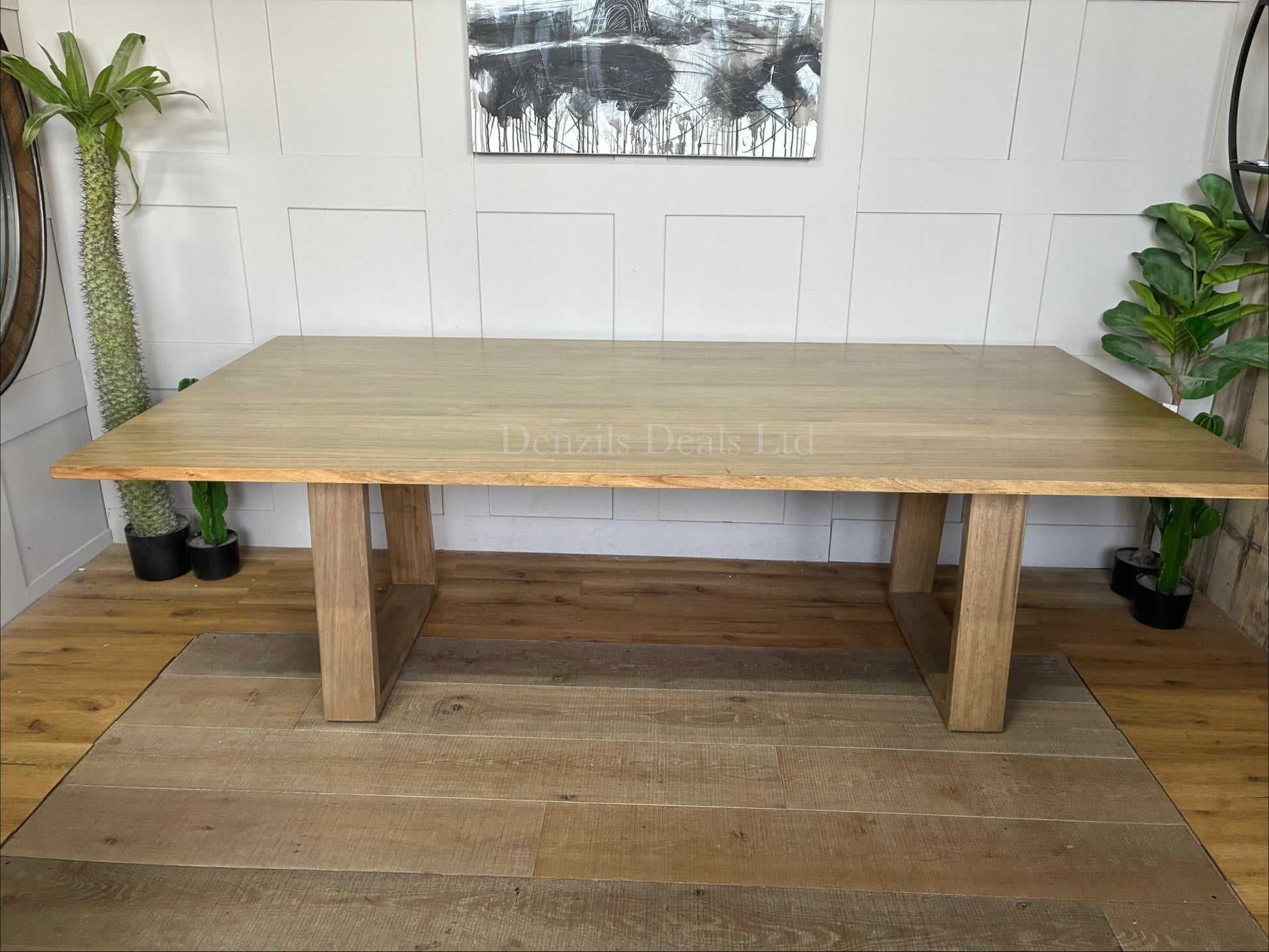 Nick Scali Natami dining table in solid South American Ash with minimalist Scandinavian design."