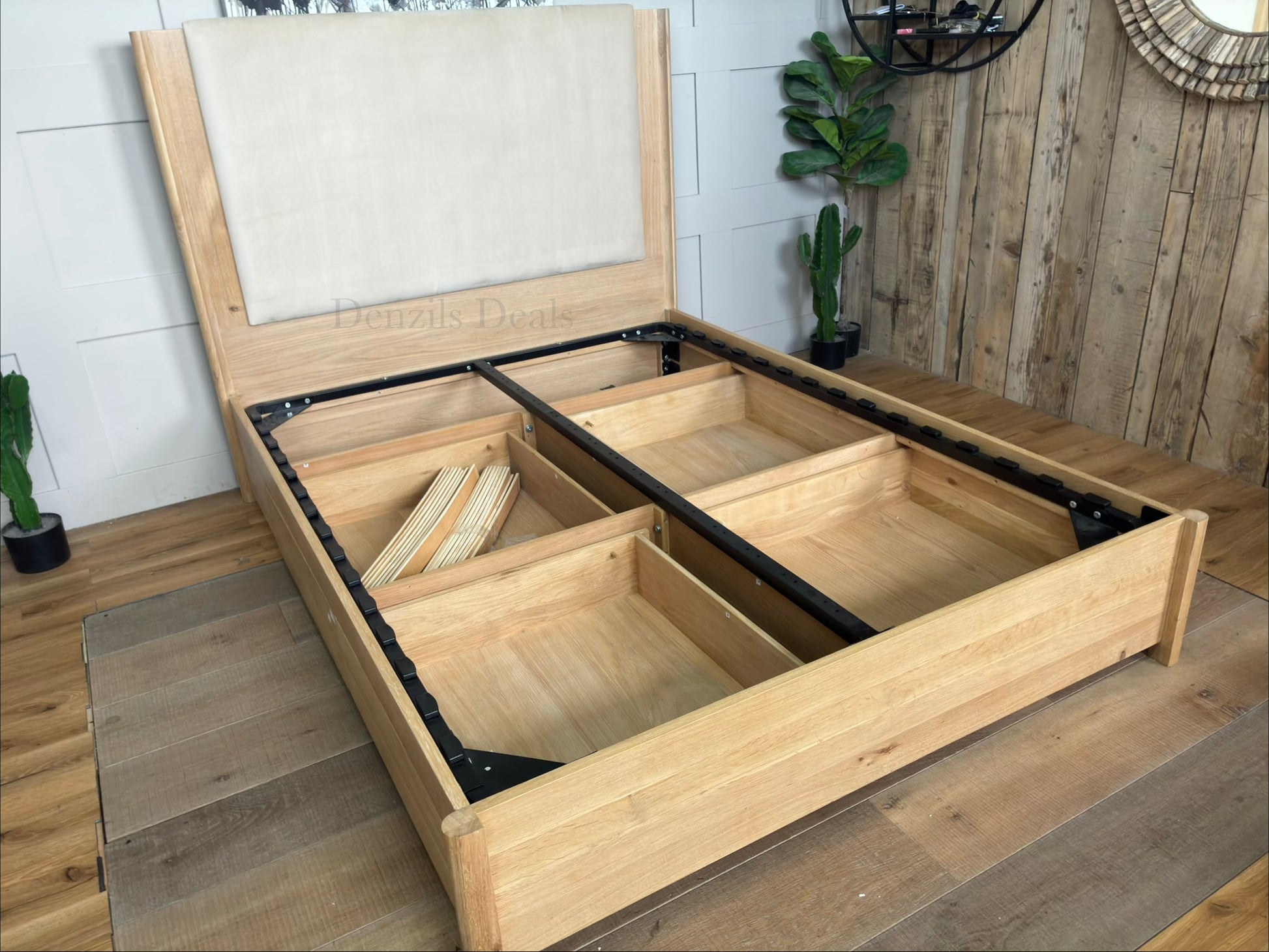 John Lewis Rest 4 Drawer Bed Frame, King, Natural Wood