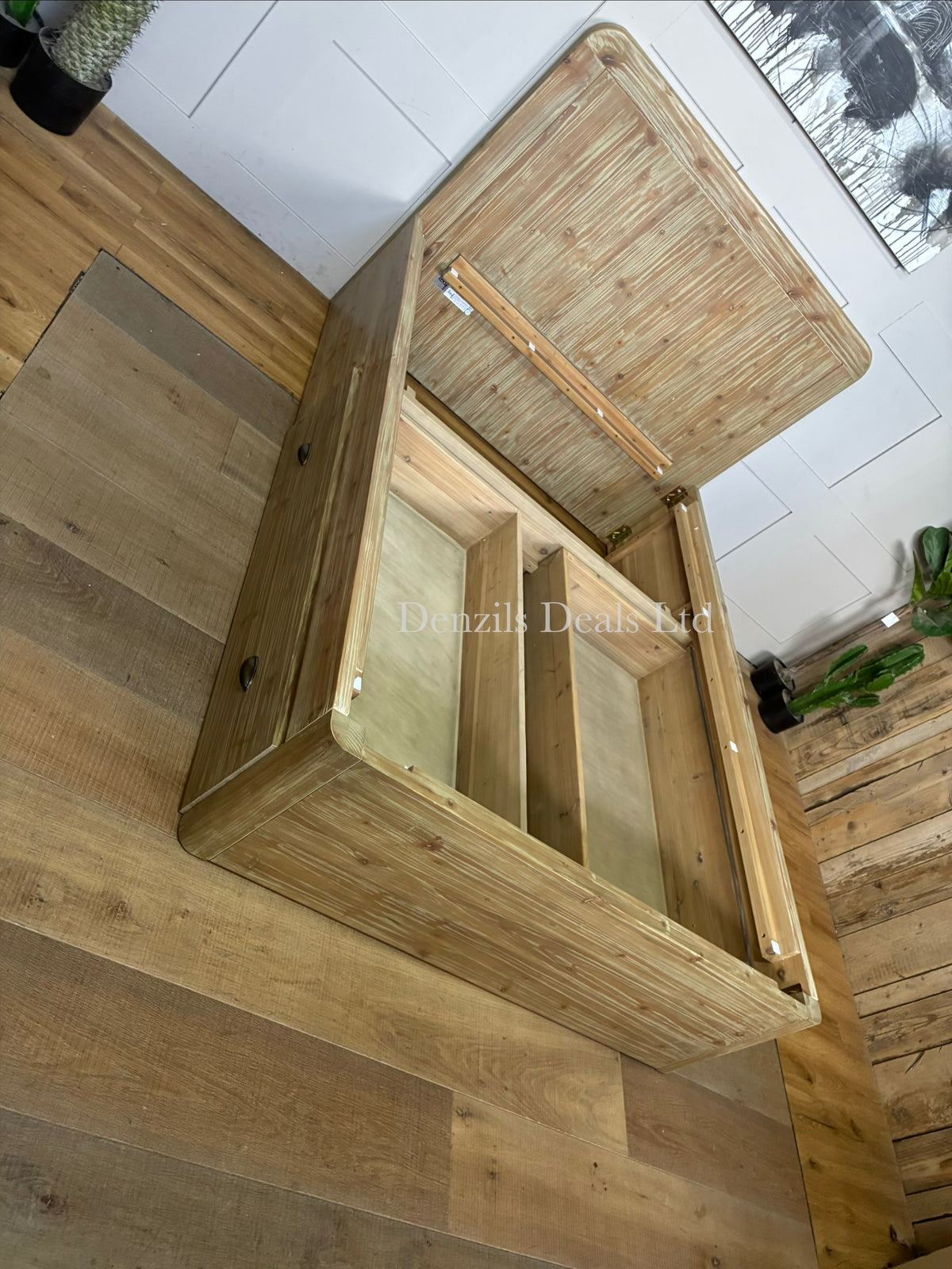 Rustic Loaf Woody double bed frame made from raw, reclaimed solid wood.