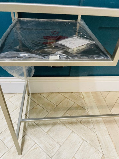Silver finish Gallery Interiors Rothbury home office desk
