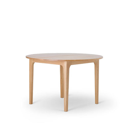 OAK ROUND DINING TABLE 120CM DURHAM NATURAL By OAK FURNITURELAND Constructed entirely from solid oak with a light, grain-enhancing natural finish.