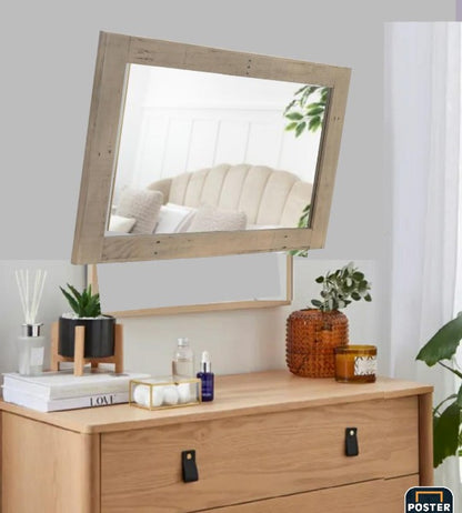 Scandinavian style rustic pine Mirror