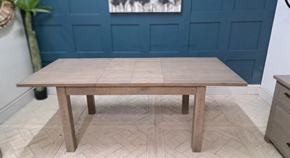 Scandinavian style rustic pine extending dining table