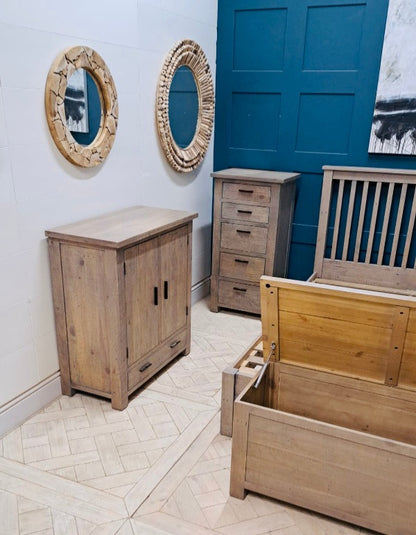 Scandinavian style rustic pine Linen cupboard