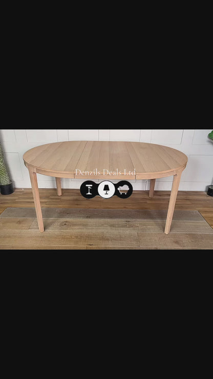 John Lewis Mira II Extending Round Dining Table, Oak RRP £749