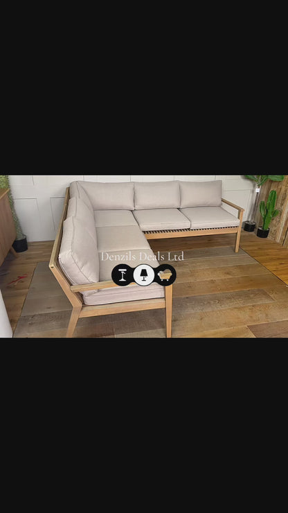 John Lewis Mona 4-seater Corner Garden Sofa, FSC-Certified (acacia Wood), Natural RRP £1199