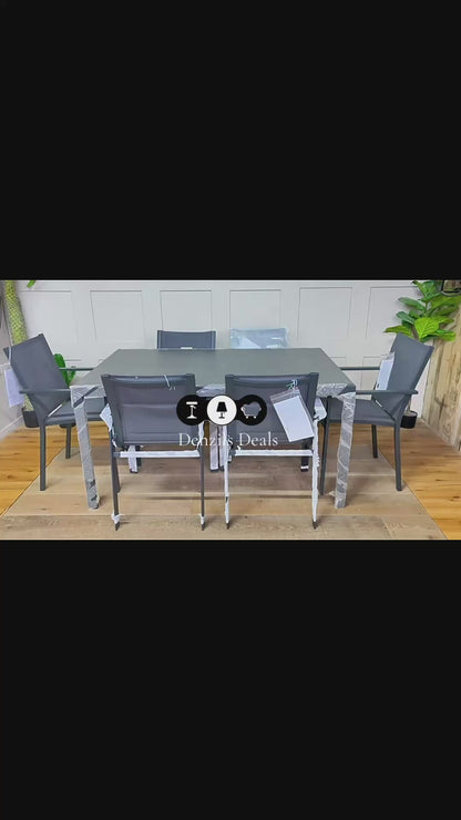 John Lewis Tampa Garden Dining Table With 4 Tampa dining Chairs and 2 Miami dining chairs