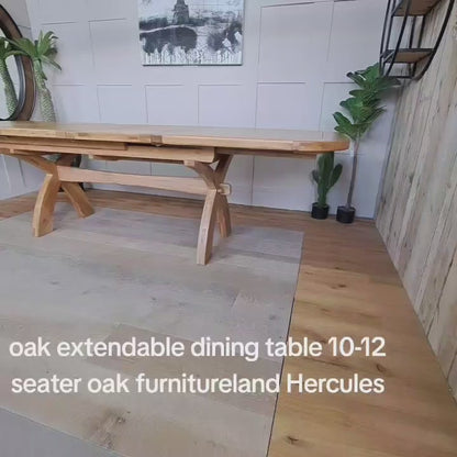 Oak Extendable Dining Table 10-12 Seat Oak Furnitureland Hercules R26