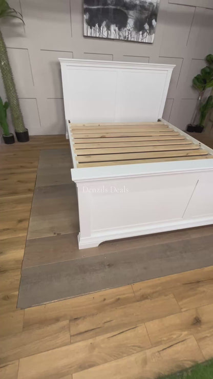 Cotswold CHANTILLY  Cool White 5ft Kingsize Bed