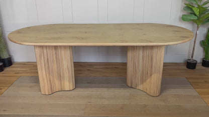 Anthropologie Scout Ash Wood Dining Table With Veneer Pattern Top R49