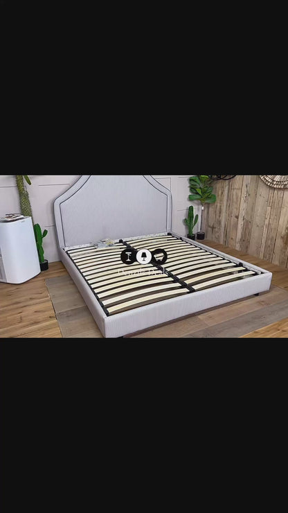 Joules Thornton Super King  bed frame in blue Ticking Stripe By DFS Rrp £1299