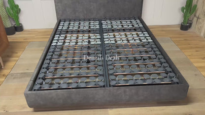 TEMPUR® Arc™ Adjustable Disc Upholstered Bed King Size Dark Grey R54/58'