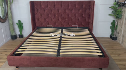 Tempur Arc™ Luxury Upholstered Ottoman Supper King Size Bed Frame