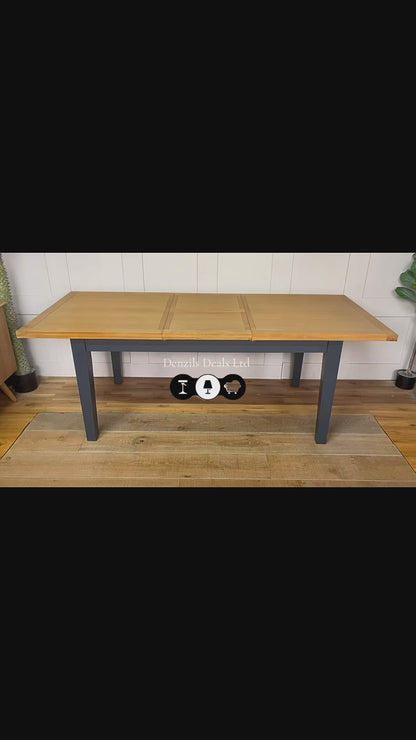 DFS Country Living Maud Navy Extending Dining Table. Rrp £679 R8