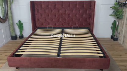 Tempur Arc™ Luxury Upholstered Ottoman Supper King Size Bed Frame