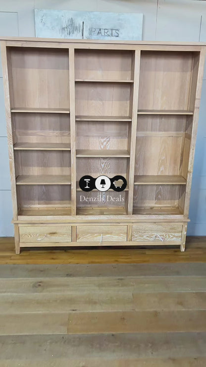 INGLESHAM WHITEWASH OAK Grand Bookcase Rrp £1450