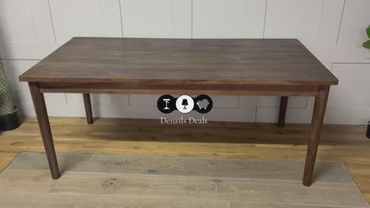 Nkuku Anbu Acacia Dining Table - Washed Walnut Small Rrp £948 R34