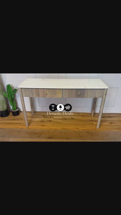 John Lewis Marmo Marble Top 2 Drawer Console Table Rrp £780 R62