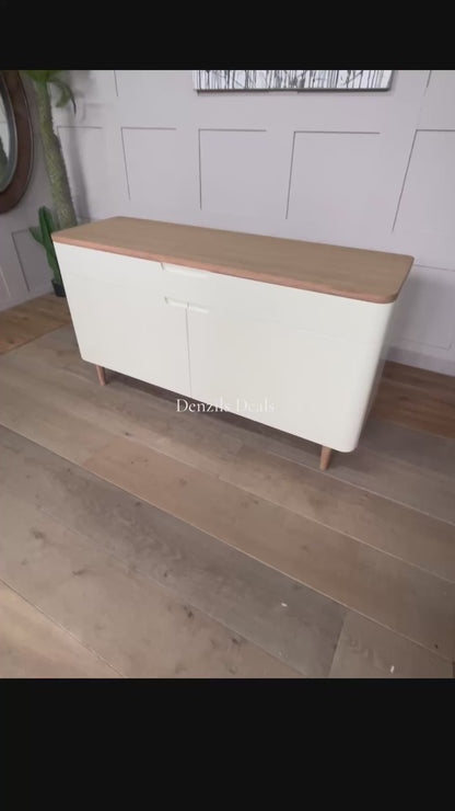 Ebbe Gehl for John Lewis Mira Wide Sideboard, White/Oak R6
