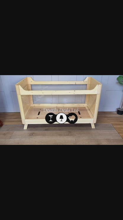 SAZY Baby Cot Bed, Natural , FROM Birth To 18months+, Transparent Sides