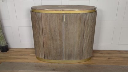 Astley Oval Home Bar Cabinet Rrp £1499 F2