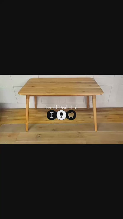 John Lewis Greenwood Dining Table, Solid Oak/Bianco Oil