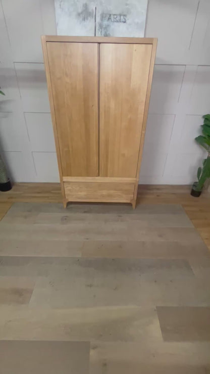 Oak Furnitureland DURHAM Natural Oak Double Wardrobe