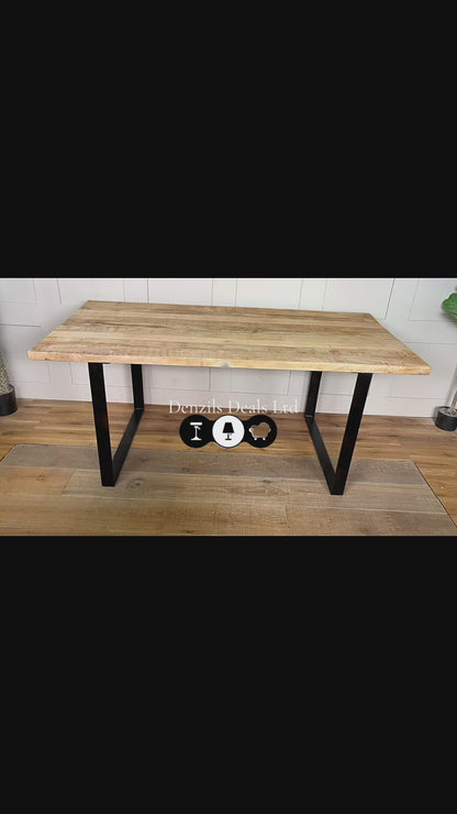 Nkuku Fia 6 Seater Mango Wood Dining Table, Natural Rrp £1250 R63