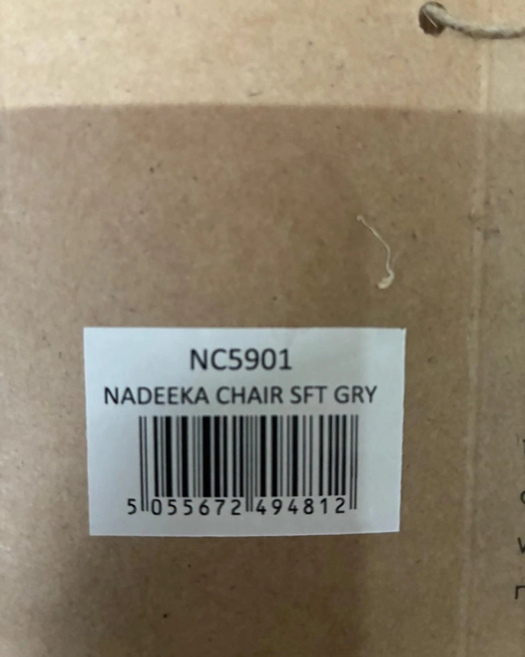 nkuku Nadeeka linen upholstered Dining Chairs, Set of 4  Soft Grey