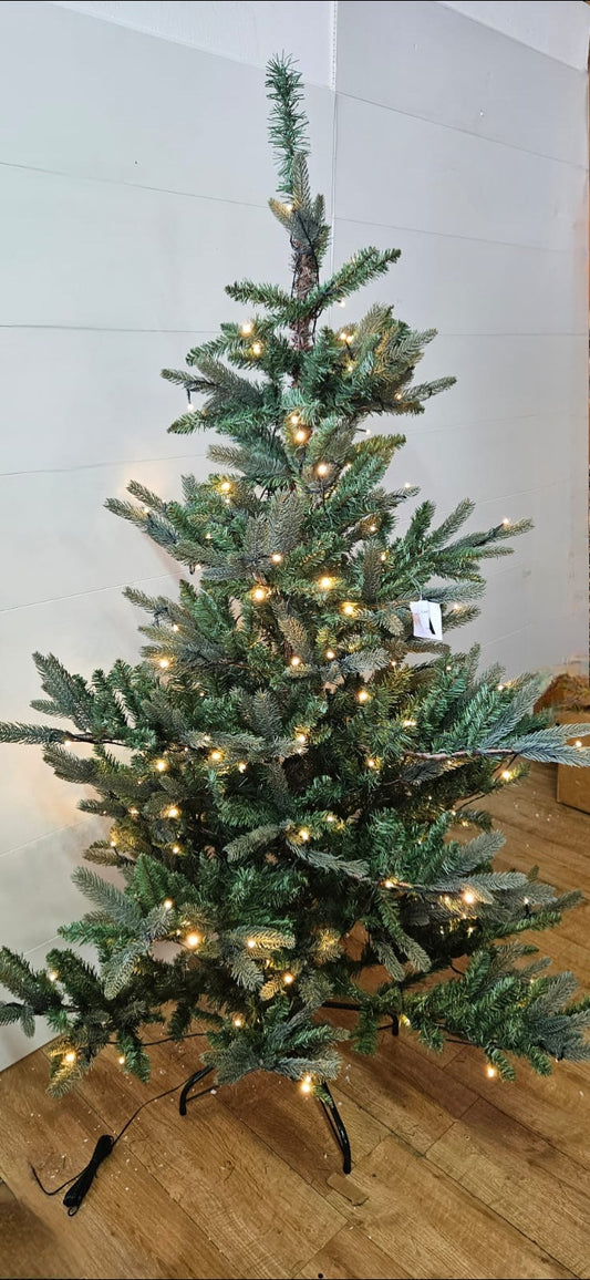 M&S 6ft Pre-Lit Noble Christmas Tree - Green, Green RRP £150